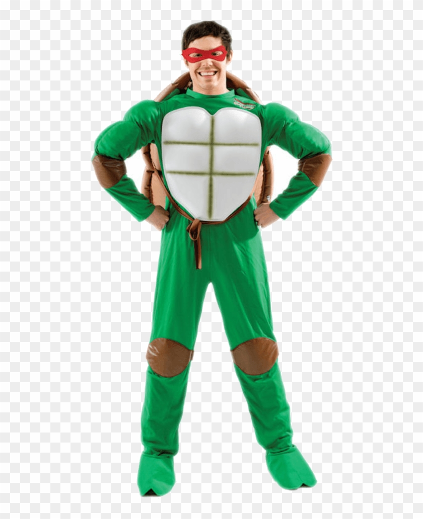 Adult 80s Super Hero Mutant Ninja Turtle Costume - Teenage Mutant Ninja Turtles Outfit Clipart #3734770