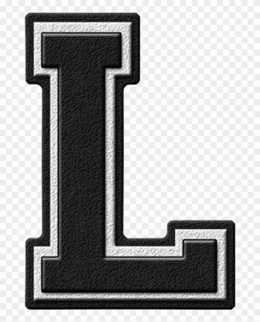 Letra L Png - Black Varsity Letter L Clipart #3734827