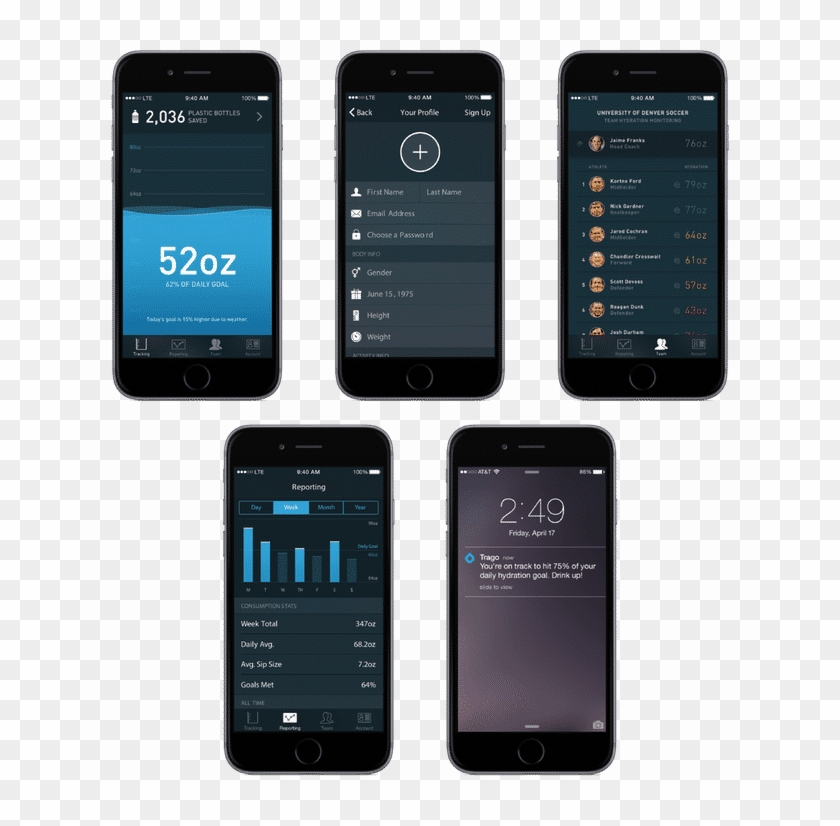 Trago The World's First Smart Water Bottle - Trago Smart Water Bottle App Clipart