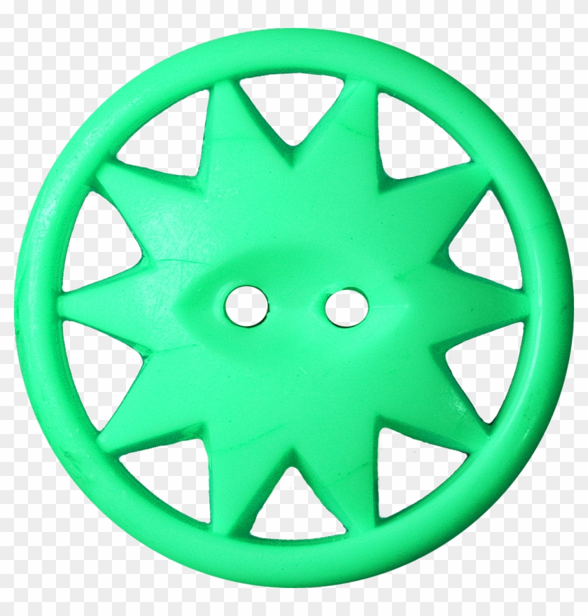 Button With Ten-pointed Star Inscribed In A Circle, - Inscribed Figure Clipart #3735258