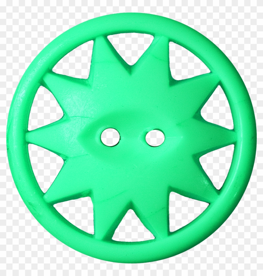Button With Ten-pointed Star Inscribed In A Circle, - Inscribed Figure Clipart