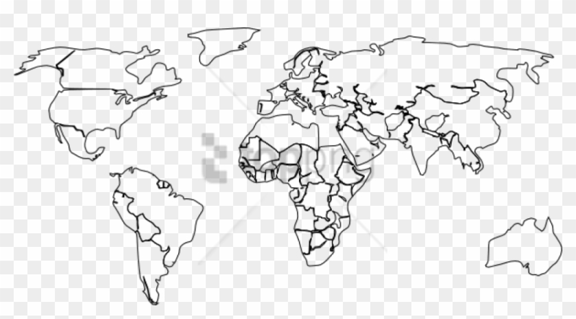 Free Png Blank Color World Map Png Png Image With Transparent - World Map Png Outline Clipart