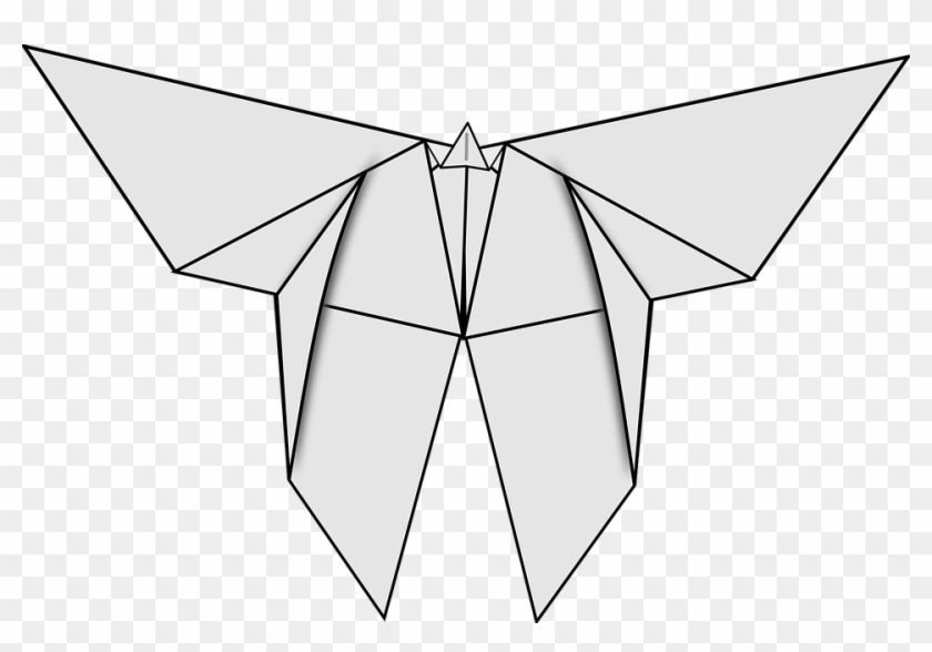 Origami, Mariposa, De Papel Imagen Gratis En - Origami Graphic Butterfly Clipart