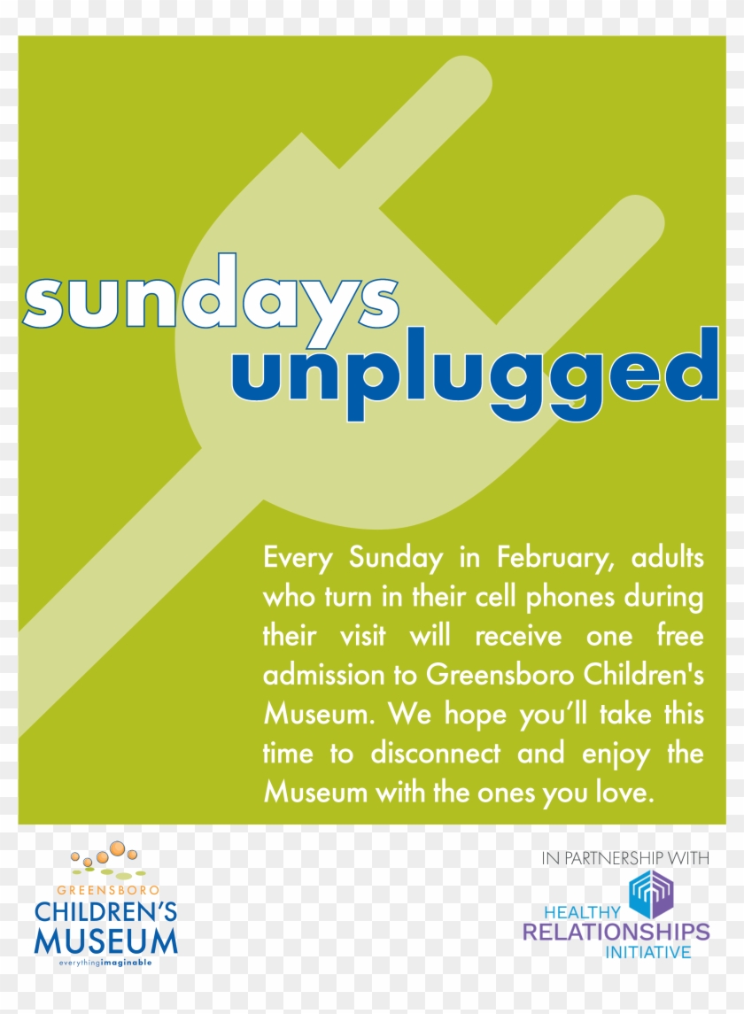 Sundays Unplugged At Greensboro Children's Museum - Graphic Design Clipart #3736323