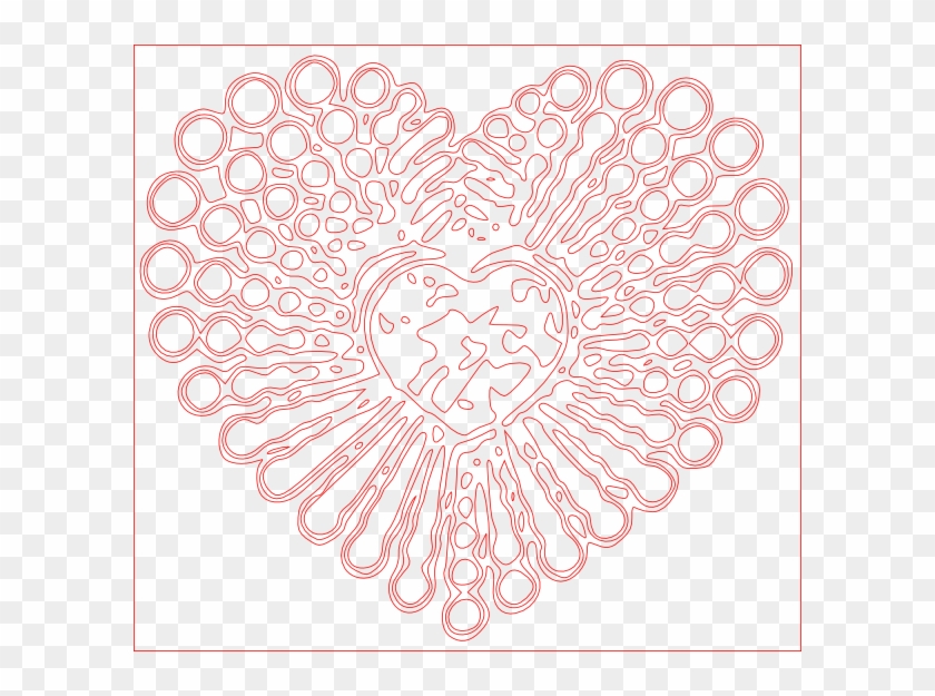 How To Set Use Decorative Heart Svg Vector - Doodle Clipart #3736408