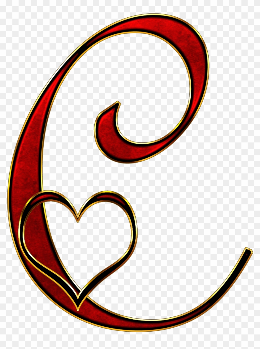 C Designs Letters With Hearts Clipart