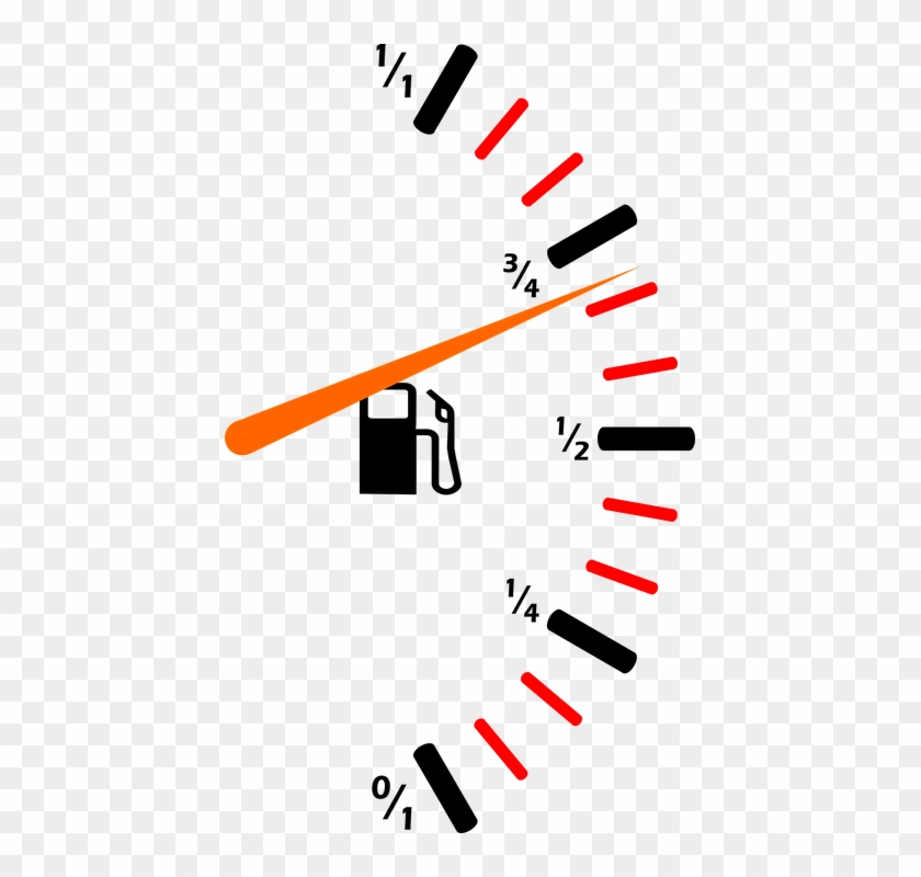 Fuel, Fuel Gauge, Petrol Meter, Petrol Gauge, Pointer - Gas Pump Clip Art - Png Download