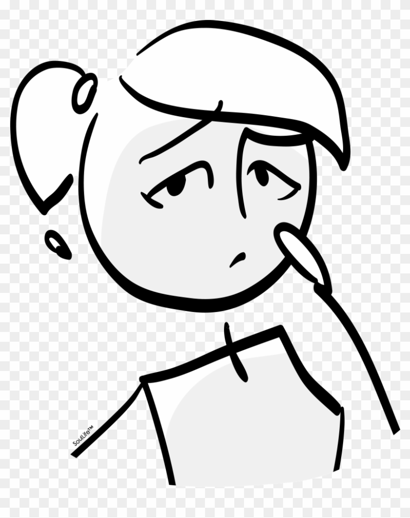 03 Apr Sally Questioningunsure1-tm - Line Art Clipart #3737259