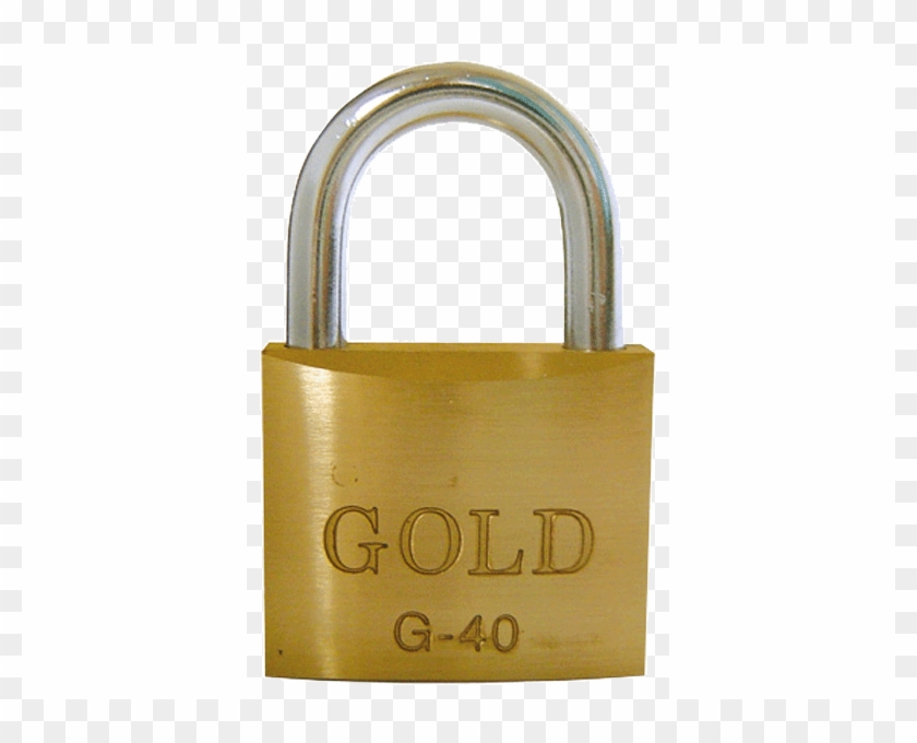 Cadeado Gold 40mm - Brass Clipart #3737421