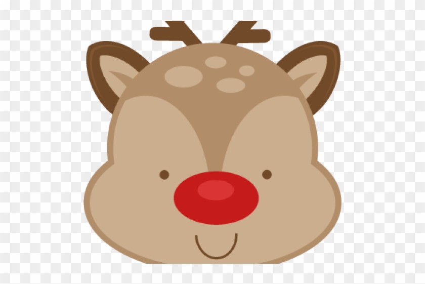 Cute Reindeer Head Clipart - Png Download #3737479