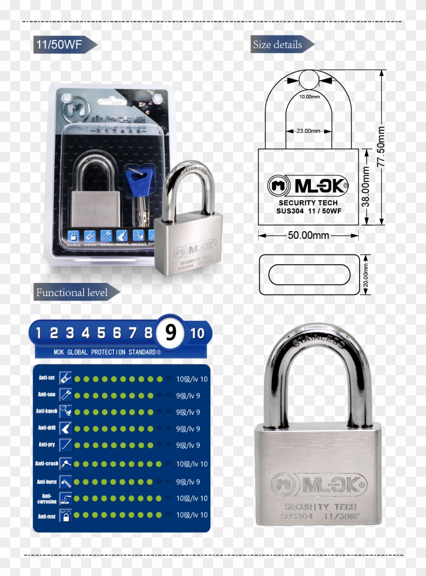 Cadeado Do Cadeado Do Cilindro Da Chave Mestra Do Mok - Padlock Clipart