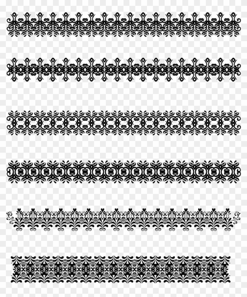 European Style Pattern Border Simple Png And Psd - Black-and-white Clipart #3738230