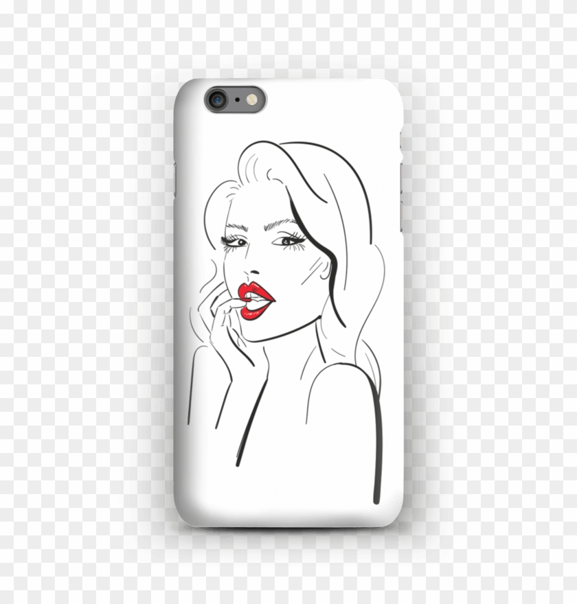 Red Lips Case Iphone 6s Plus - Mobile Phone Case Clipart