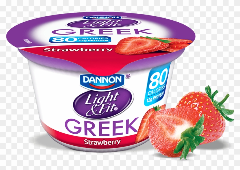 Greek Yogurt Strawberry 1 - Light And Fit Greek Strawberry Yogurt Clipart #3739271