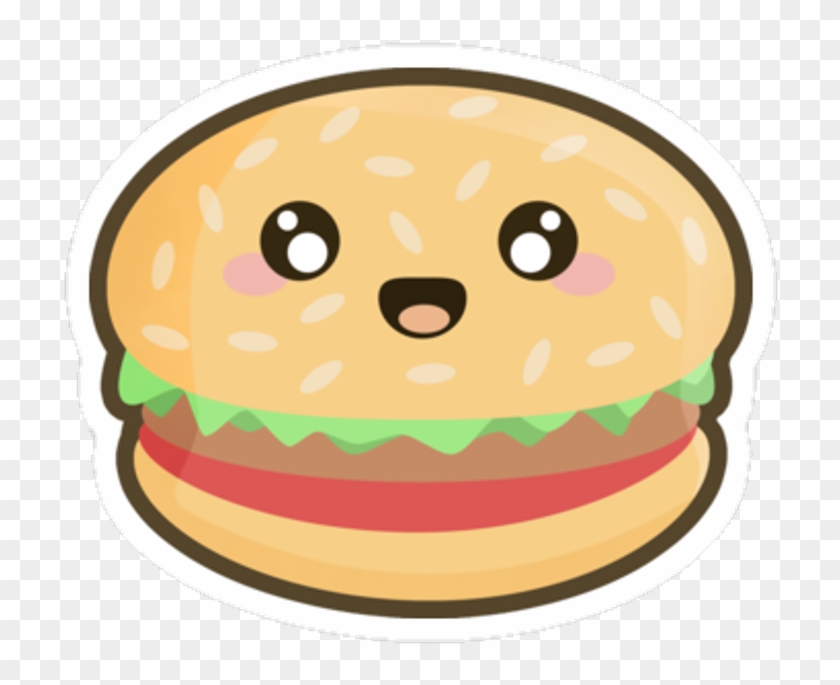 Burger Sticker - Kawaii Burger Clipart #3739571