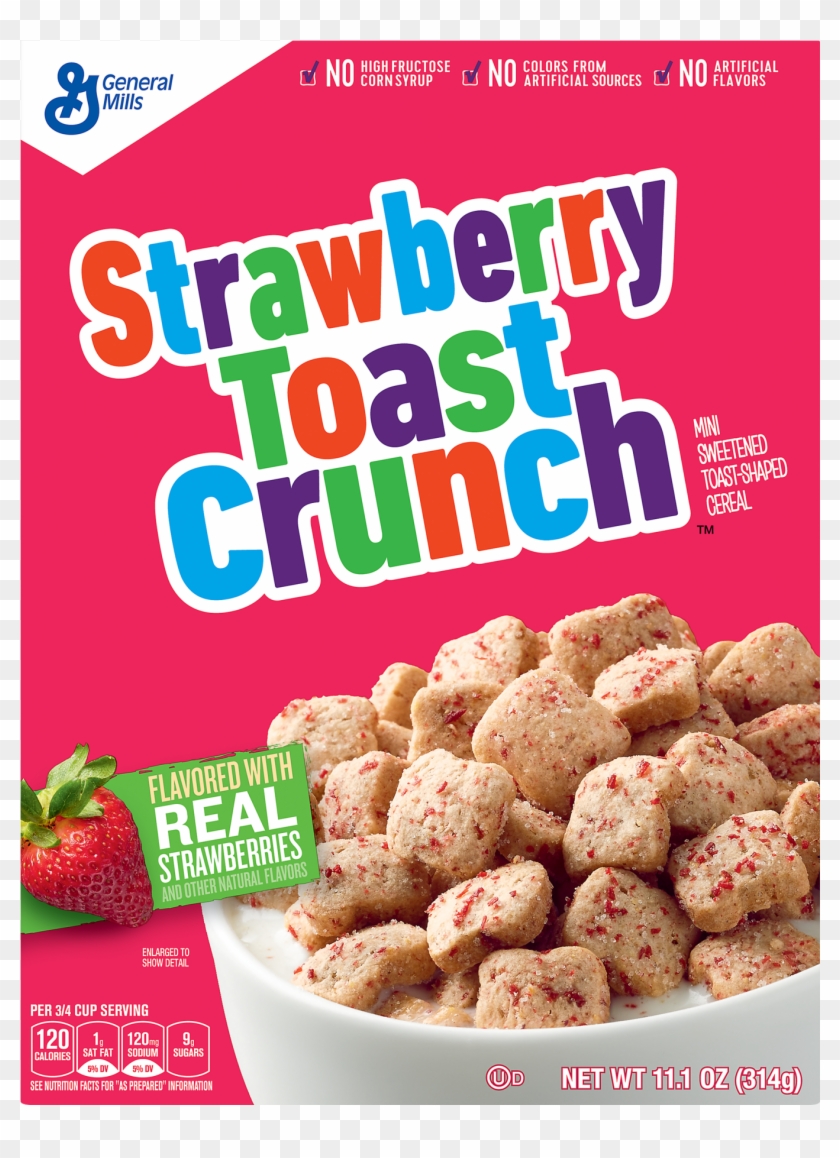 Strawberry Tiny Toast Cereal, Fruit Flavored Cereal, - Strawberry Clipart