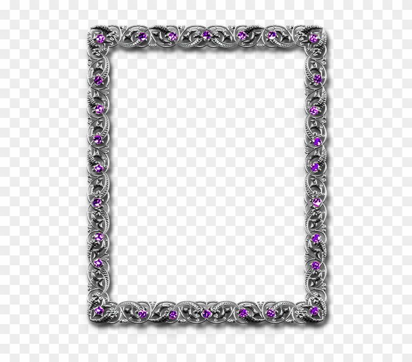 Фотки Printable Frames, Printable Pictures, Blue Flower - Silver Frame Transparent Background Clipart