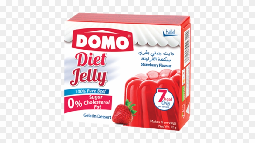 Domo Diet Jelly Beef Strawberry 12g - Strawberry Clipart