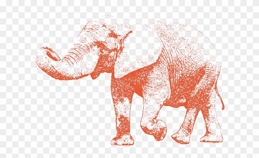 Elephant Walking With Its Trunk Up - Indian Elephant Clipart #3740450