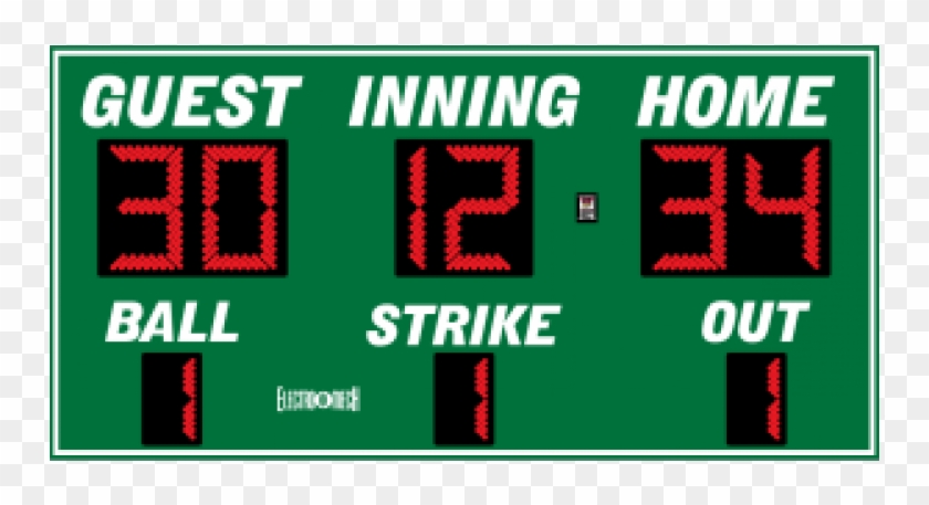 Scoreboard With Pitch Count Clipart #3740479