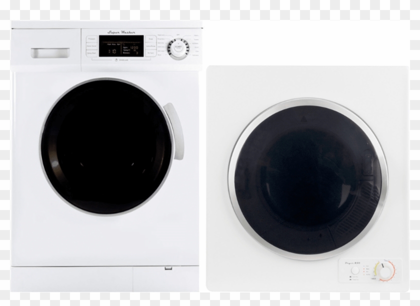 24" White Front Load Compact Washer/dryer Combo - Washing Machine Clipart #3740687
