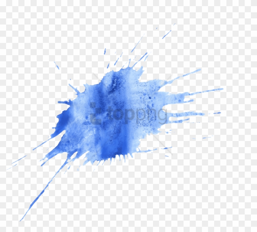 Free Png Blue Paint Splash Png Png Image With Transparent - Blue Watercolor Splat Png Clipart #3740964