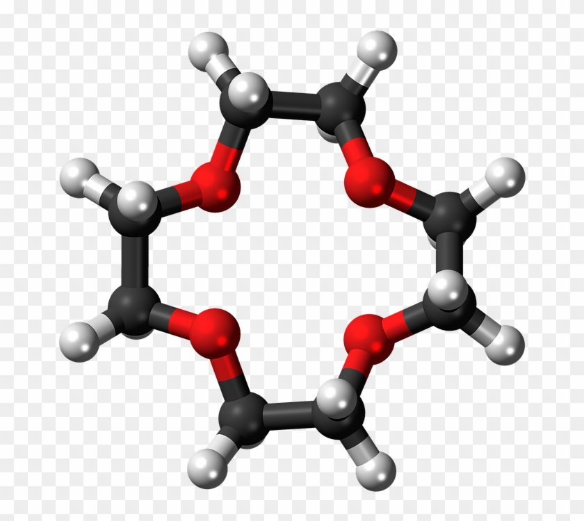 Crown, 4, 3d, Balls, Ether, Model, Molecule, Chemical - 12 Crown 4 Clipart