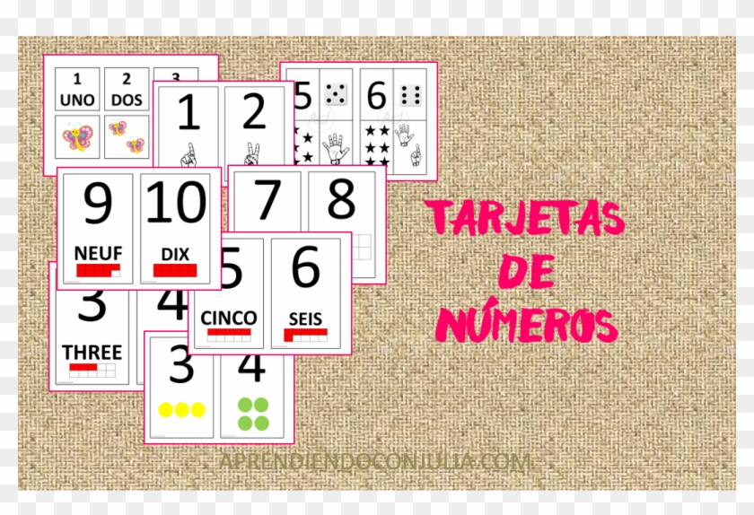 9 Tarjetas De Números Para Imprimir - Cross-stitch Clipart #3741354