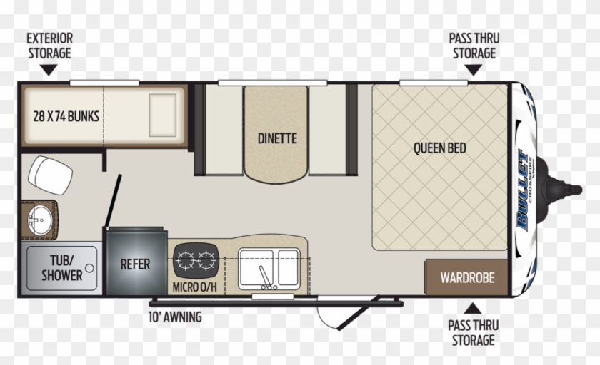 2019 Bullet Crossfire 1700bh Floor Plan Img - 2019 Keystone Bullet Crossfire 1900rd Clipart