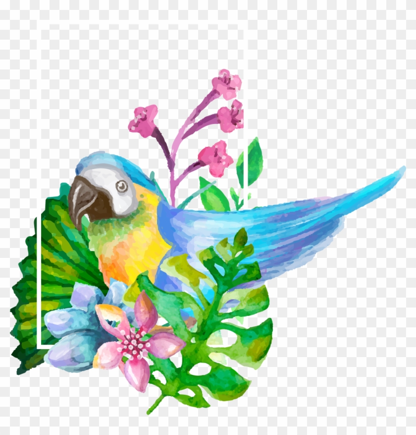 Aesthetic Flower Drawing - Watercolor Painting Clipart