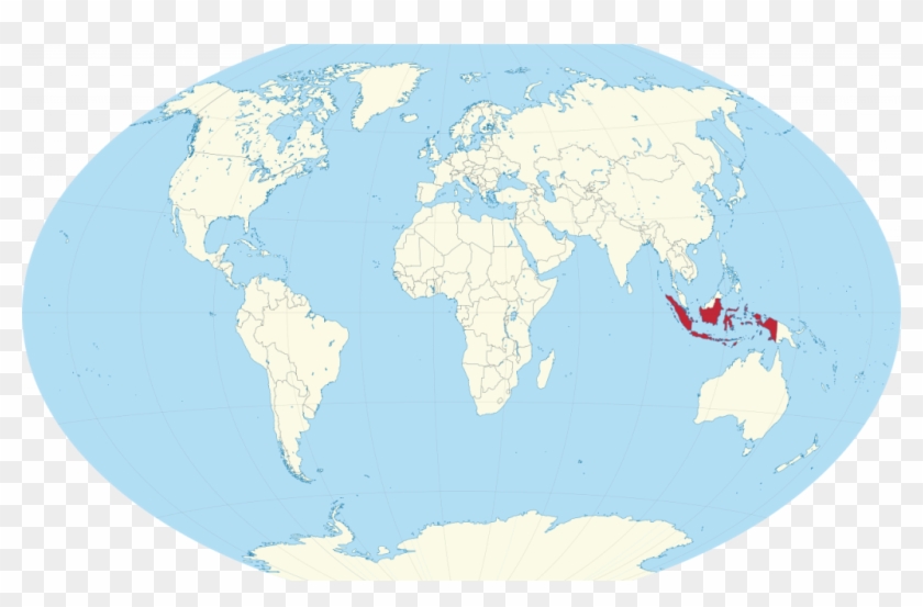 Download World Map Indonesia - Viti Levu On World Map Clipart