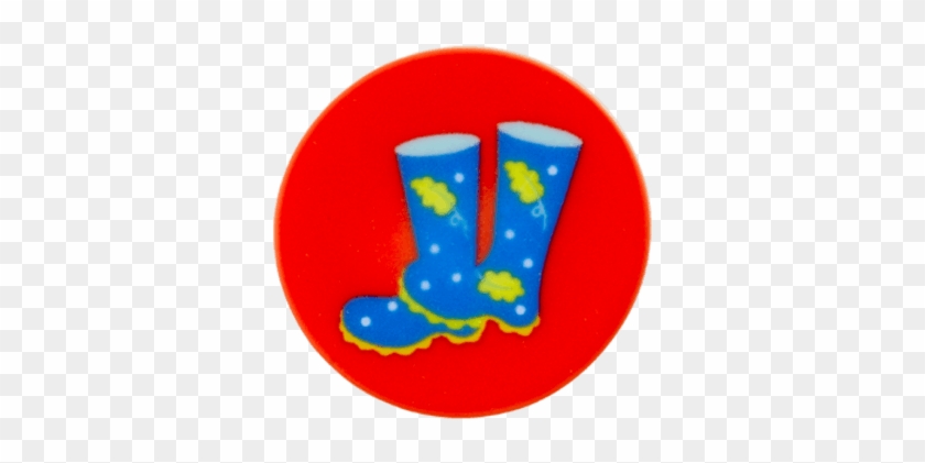 Polyester Button Rubber Boots Article - Emblem Clipart #3742570