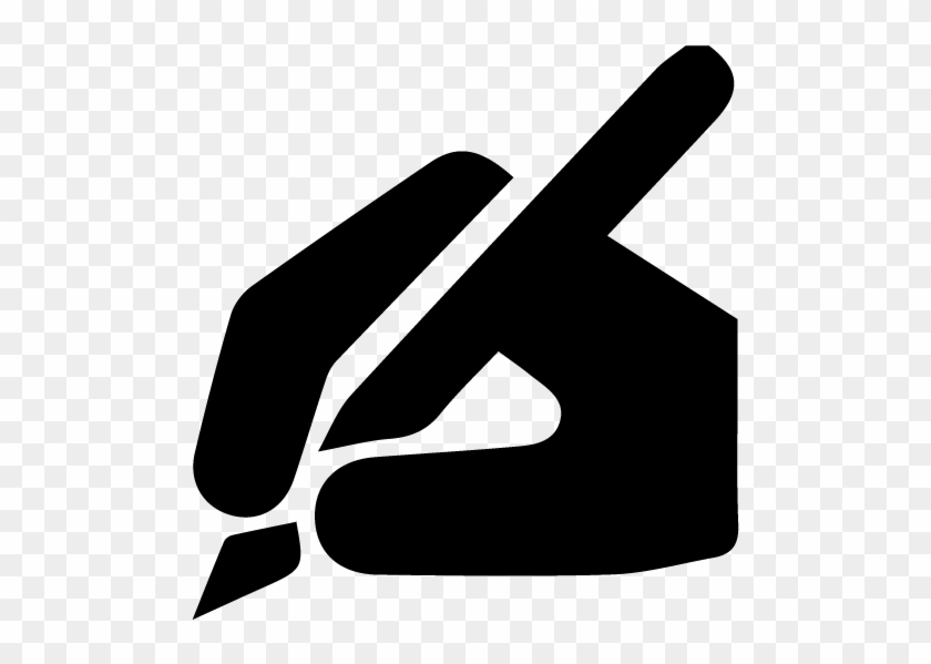 A Hand Holding A Pencil - Sign Clipart