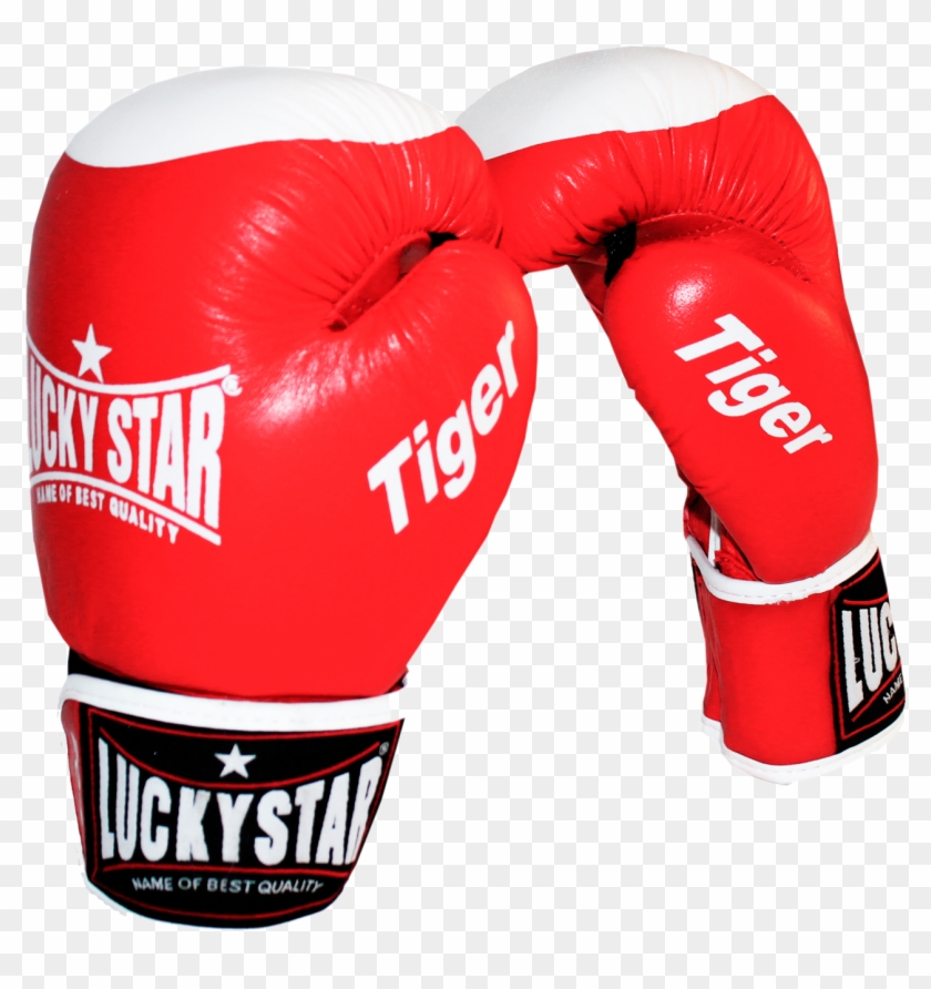 Boxing Gloves Leather “tiger” Red - Lucky Star Boxer Gloves Clipart #3743614