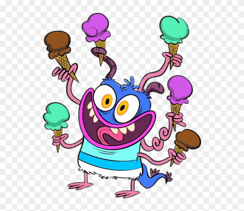 Bunsen The Monster Having Ice Cream - Bunsen Is A Beast Clipart