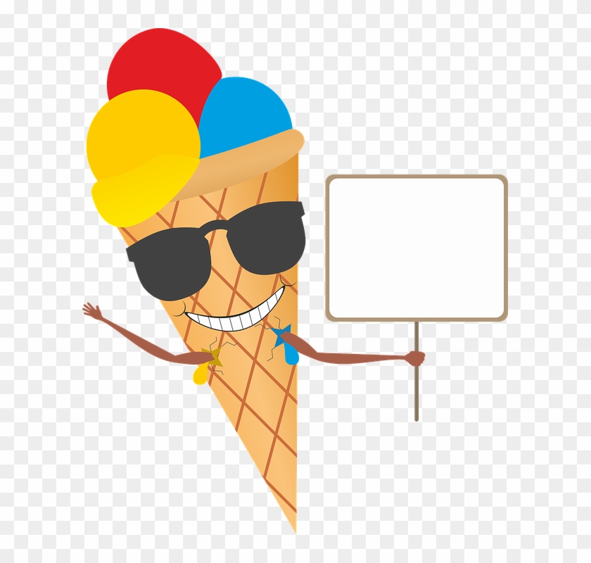 Ice Ice Cream Soft Ice Cream Waffle Summer - Balanced Diet Is An Ice Cream Clipart #3744785