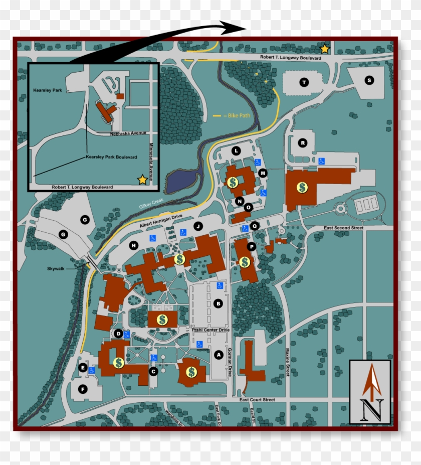 Barrier-free Parking - Mott Main Campus Map Clipart #3745547