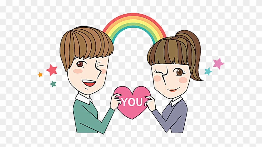 Falling Couple Art Lovely Transprent Png Free - Cartoon Clipart #3745737