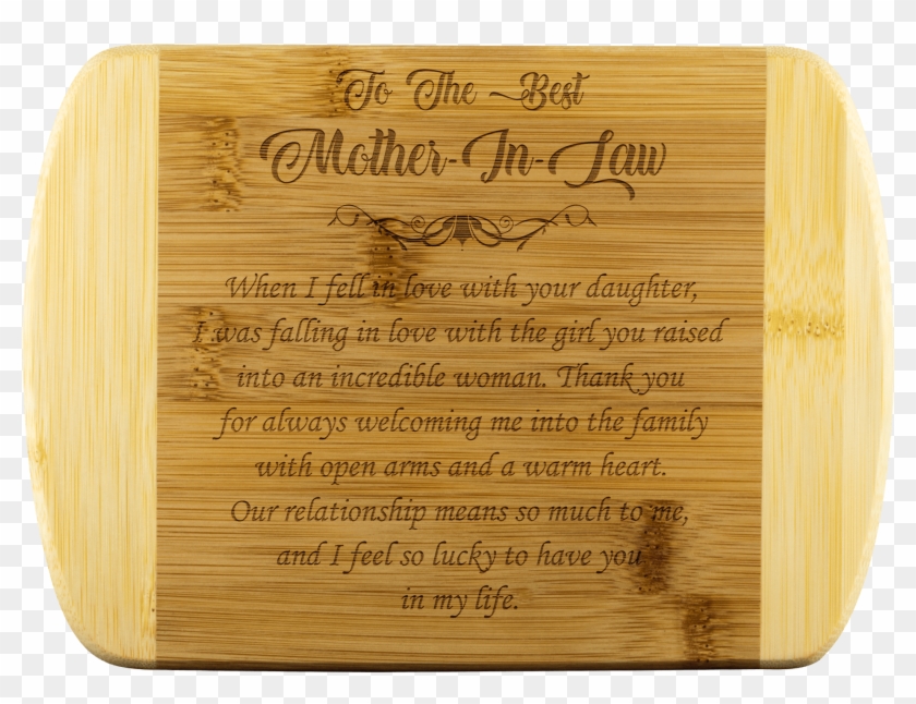 Com To The Best Mother In Law Bamboo Cutting Board - Seal Guam Latte Stone Clipart