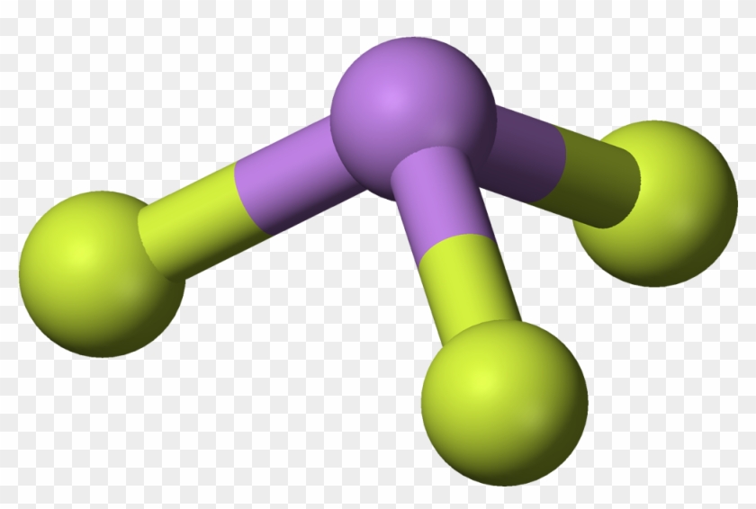 Arsenic Trifluoride 3d Balls - Asf3 3d Clipart