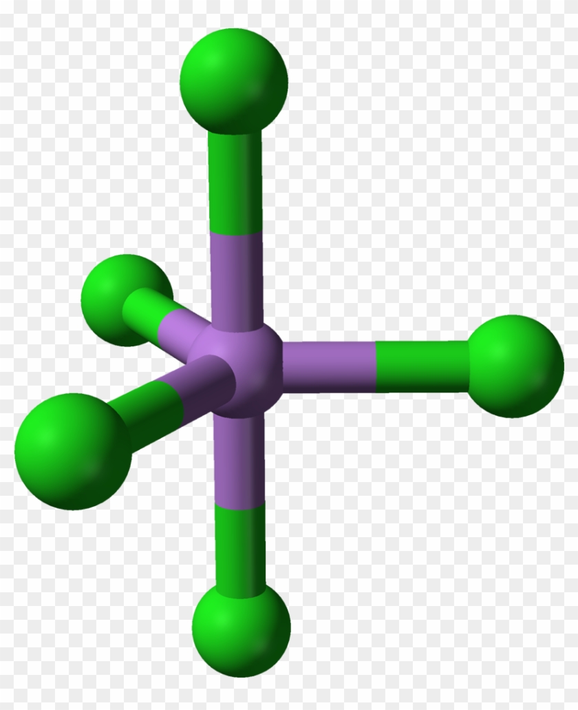 Arsenic Pentachloride From Xtal 3d Balls - Molecule De L Arsenic Clipart #3746491