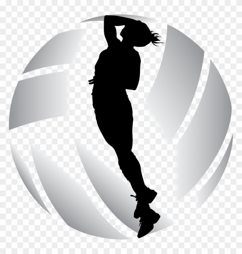 Download Girls Volleyball Silhouette Clipart Beach - Black ...