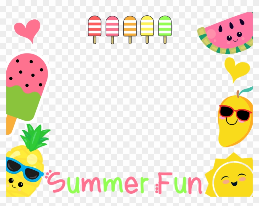No Logo Transparent Summer Fun Fruit Manycam Borders - Transparent Summer Fun Png Clipart #3747005