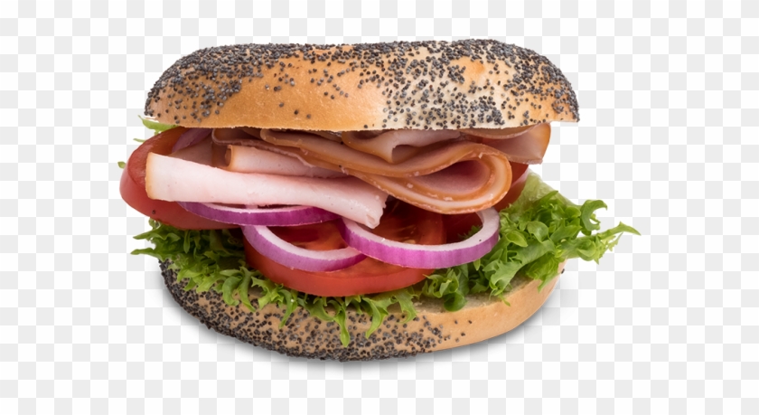Bagel With Turkey And Mustard - Fast Food Clipart #3747496