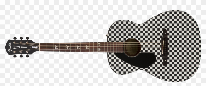 Electro Acoustic Guitar Fender , Png Download - Tim Armstrong Checkerboard Guitar Clipart