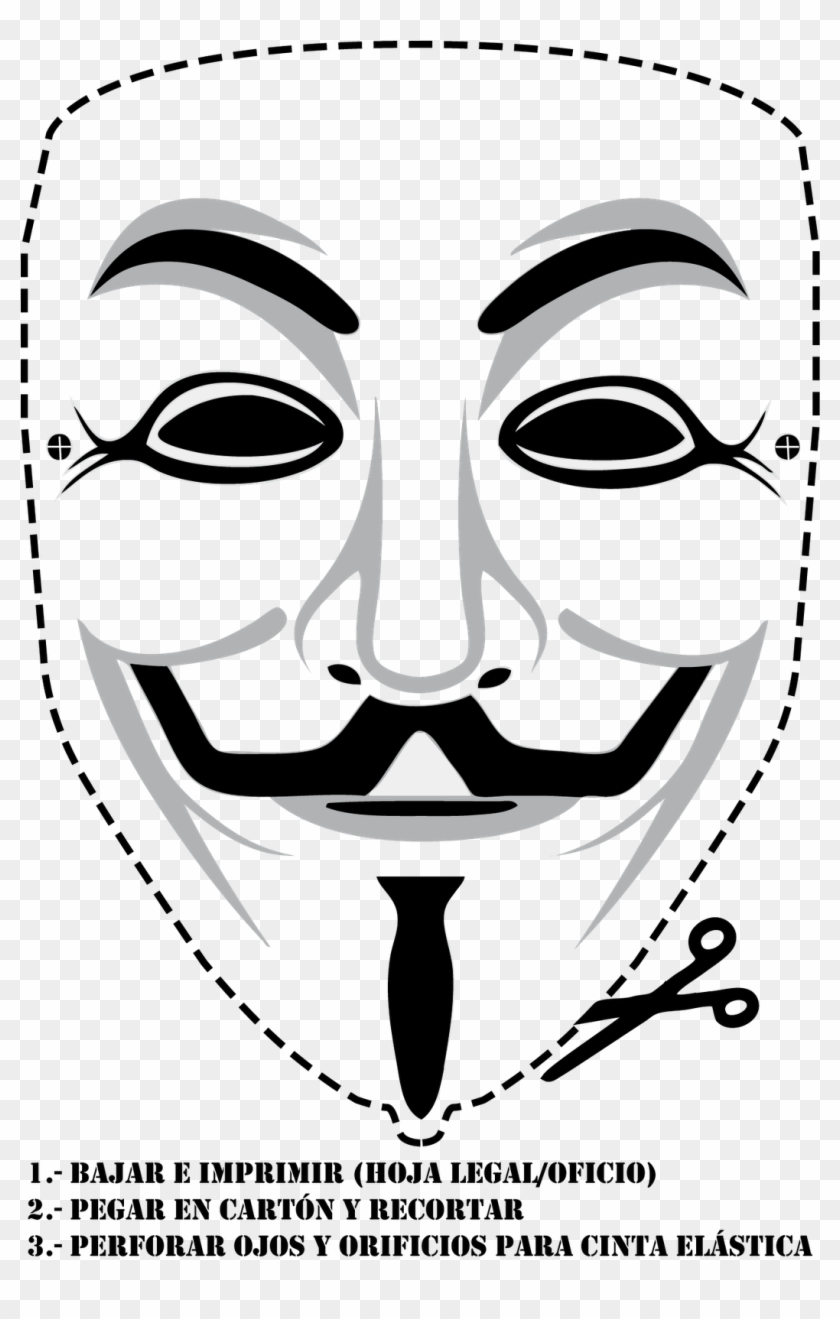 Máscaras - Guy Fawkes Mask Clipart #3747964