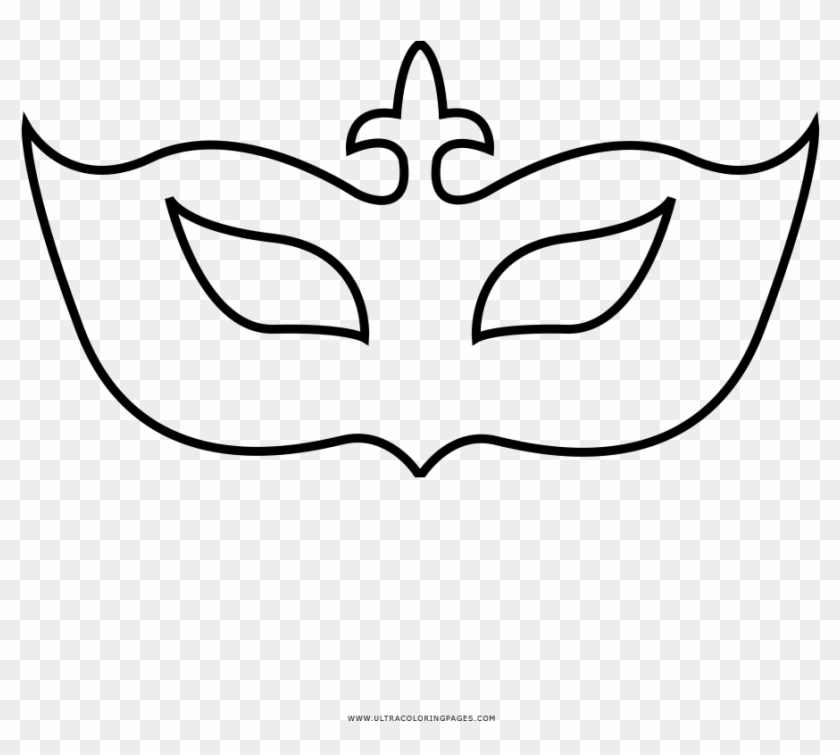 Dibujo De Máscara De Carnaval Para Colorear , Png Download - Mascaras De Carnaval Para Dibujar Clipart
