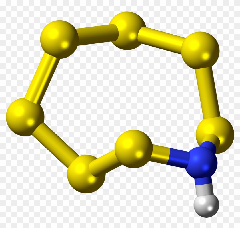 Heptasulfur Imide Molecule Ball Clipart #3748420