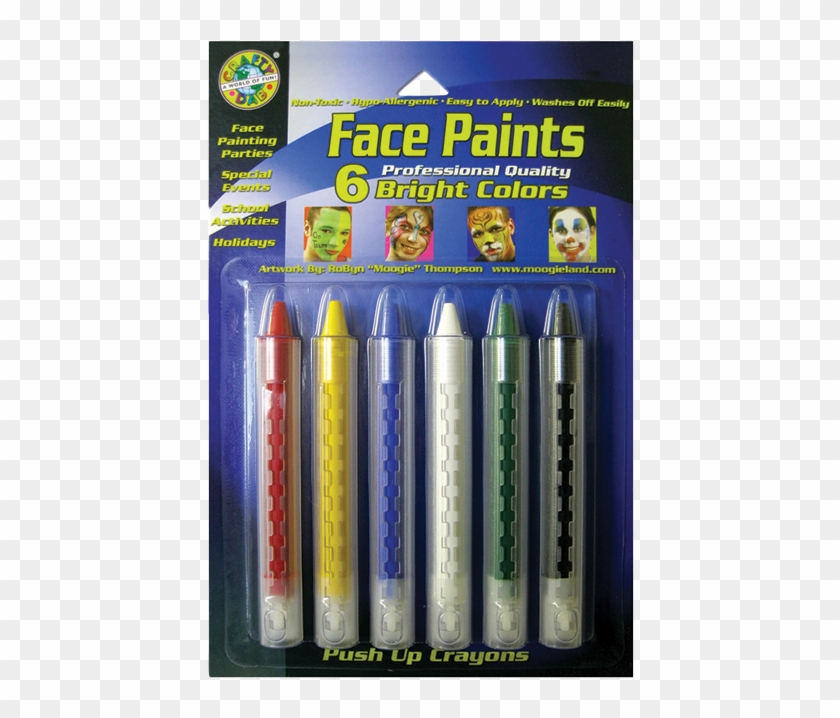 Face Paint Push-up Crayons Bright - Crayon Clipart #3748450