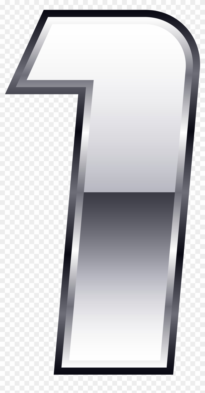 Silver One Png - Silver Number One Clipart Transparent Png #3748694